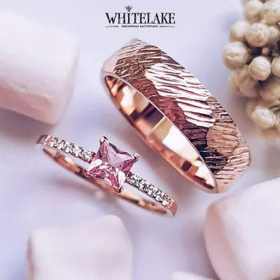 Необычные обручальные кольца из розового золота | Идеи обручальных колец |  whitelake… в 2023 г | Необычные обручальные кольца, Розовые обручальные  кольца, Обручальные кольца