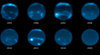 Астрономы увидели циклы облачной активности на Нептуне. Наблюдения  охватывают тридцать лет