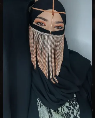 Siyara Никаб хиджаб готовый мусульманская маска на лицо