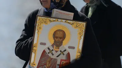 Николай чудотворец, архиепископ Мир Ликийских, святитель, икона 17,2 х 20,8  см, артикул И096013 - купить в православном интернет-магазине Ладья