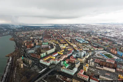 Норильск и Дудинка с высоты