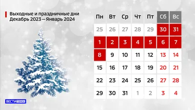 Новогодние праздники продлятся 10 дней: в правительстве показали  обновленный календарь праздничных дней в 2024 году ▸ Amur.Life