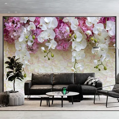 Обои фотообои фотообои 3d на стену обои флизелиновые фото обои на стену  Свисающие с потолка роскошные цветы. | AliExpress