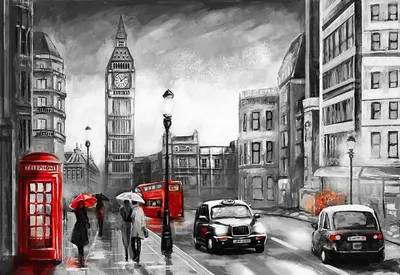 Фотообои Картина Лондон купить на стену • Эко Обои