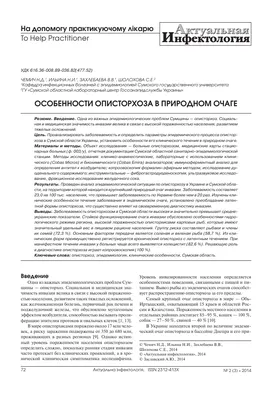 Гельминты человека: описторхоз и псевдамфистомоз – тема научной статьи по  клинической медицине читайте бесплатно текст научно-исследовательской  работы в электронной библиотеке КиберЛенинка