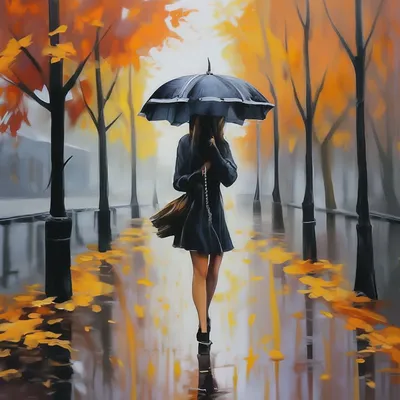 Осень, дождь, печально» — создано в Шедевруме