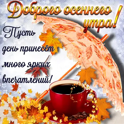 🍁 ⛅ ☕ Картинки С добрым осенним утром - скачать (240 шт.)