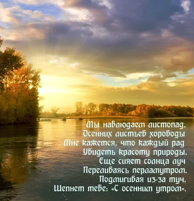 Осеннее поздравление с добрым утром открытка