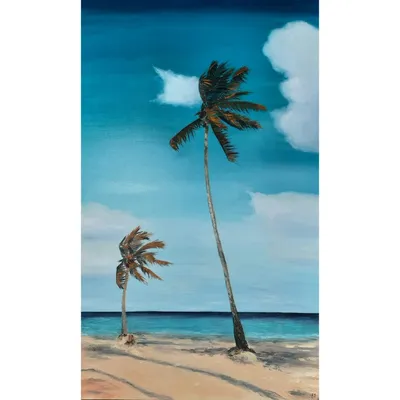 Купить Картина \"Дикие пальмы\", холст, масло, 50х60см , цена 1900р.