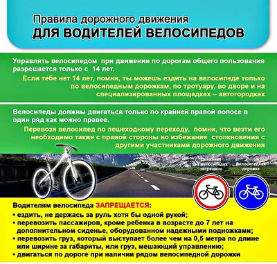 Тесты по ПДД для велосипедистов.