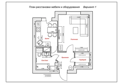 Дизайн уютной однокомнатной квартиры 40 кв. метров | Дизайн, Планировки,  План маленького дома