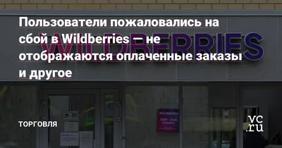 Пользователи пожаловались на сбой в Wildberries — не отображаются  оплаченные заказы и другое — Торговля на vc.ru