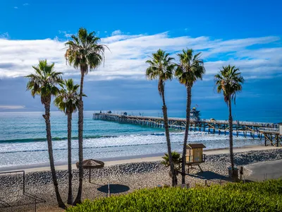 Фотография калифорнии США San Clemente Beach пляжи Океан Природа