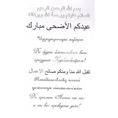 Купить Открытка ручной работы поздравления с праздником курбан в исламском  интернет магазине