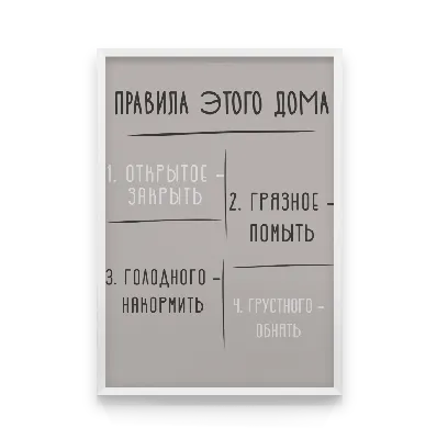 Картина на холсте \"Правила дома\" на голубом 40х50 см (4653909) - Купить по  цене от 281.00 руб. | Интернет магазин SIMA-LAND.RU