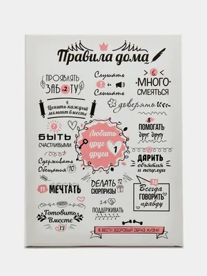 Правила нашего дома - www.print-me.lv