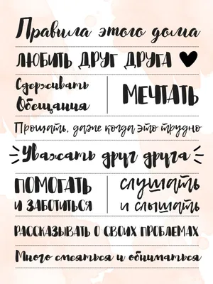 Оригинальный семейный подарок \"Правила дома\"🏡 Картина на холсте «Правила  дома» размером 40×50 см — интересное.. | ВКонтакте