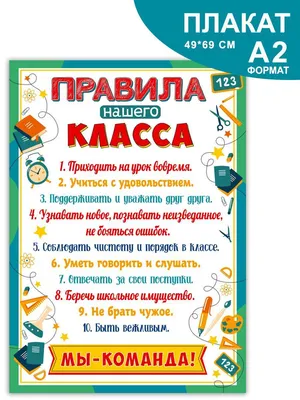 Постер (плакат) Family rules | Правила семьи – Ленбагет