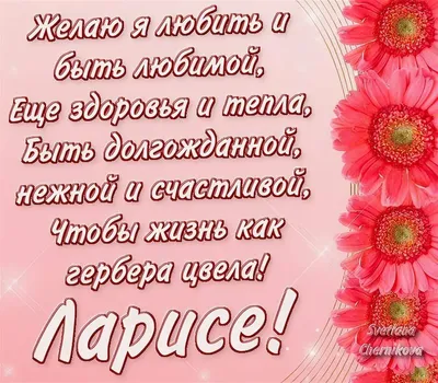 Открытка с именем Лариса С днем рождения С днем рождения от веселого парня.  Открытки на каждый день с именами и пожеланиями.