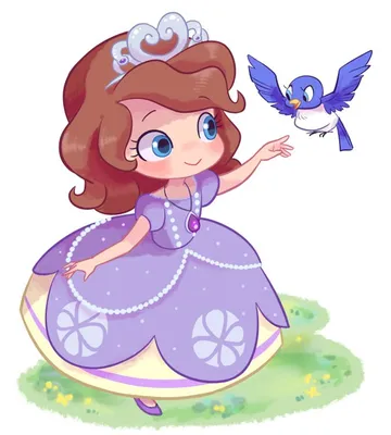 Принцесса София с птицей | Desenhos de princesas, Personagens para festa  infantil, Desenho da princesa sofia