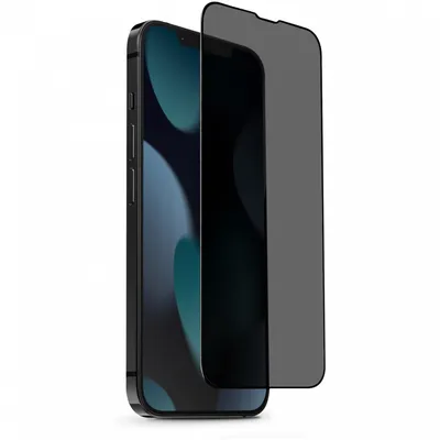 BLUEO Стекло 2.5D Silk full cover Anti-peep (с рамкой приватное) для iPhone  12/12 Pro, 0.26 Black