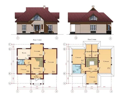 Чертежи проектов домов и коттеджей