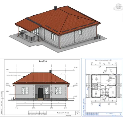 Проект одноэтажного дома 02-23 🏠 | СтройДизайн