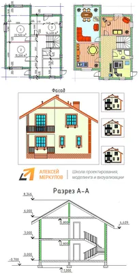 Проекты домов из газобетона, коттеджи и бани, заказать чертежи бесплатно с  полным описанием - Bonolit