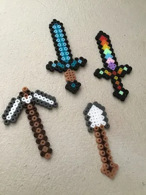 Magnetici Minecraft pyssla | Perler beads designs, Melty bead designs, Fuse  beads