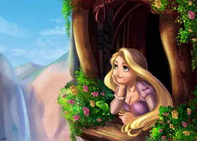 Обои на рабочий стол Rapunzel / Рапунцель из мультфильма Tangled / Рапунцель:  запутанная история, by ArtCrawl, обои для рабочего стола, скачать обои,  обои бесплатно