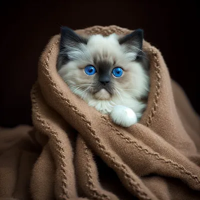 Premium Photo | Ragdoll kitten photo shoot indoors 11 week old ragdoll  kitten