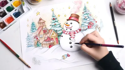 ✓Новогоднее рисование: бесплатные видео уроки для детей