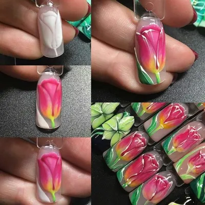 Маникюр с цветами: лучшие рисунки на ногтях (фото) | Nail art, Floral nail  art, Nail designs