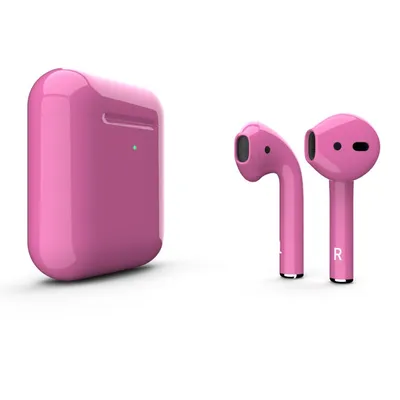 Купить AirPods 2 розовые матовые с беспроводным чехлом в Москве. Цена на  беспроводные наушники оригинал, отзывы