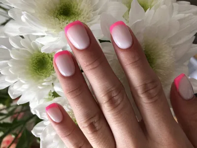 2019 Маникюр розовый френч 35 фото дизайна ногтей | Manicura de uñas,  Manicura para uñas cortas, Diseño de uñas mate