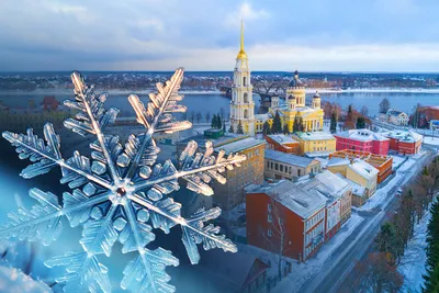 Фото центра города Рыбинск в стиле…» — создано в Шедевруме