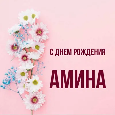 Картинка - с Днем Рождения Амина.