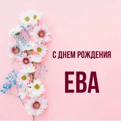 Именные открытки с Днем рождения Ева. Прикольнейшее поздравление с Дне  рождения скачать на мобильный.