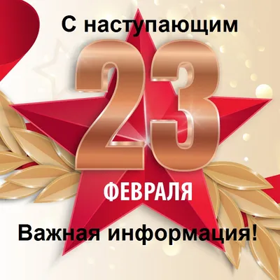 Поздравляем с наступающим 23 февраля!