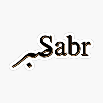 Sabr Modern Calligraphy Poster – Qalam Art Deco