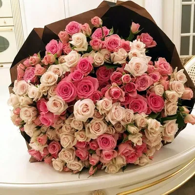 678 Букет \"Градиент\" из 51 розы купить с доставкой по Красноярску