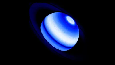 Saturn and Its Aurora (Hubble) | Webb