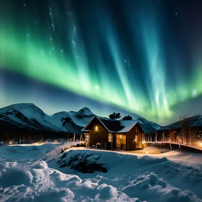 Северное сияние, профессиональное фото…» — создано в Шедевруме