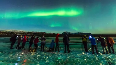 Северное сияние заснял фотограф в небе над Татарстаном