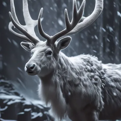 северный олень в зимней природе красивые свободные пейзажи, рождественская  картинка северного оленя, рождество, северный олень фон картинки и Фото для  бесплатной загрузки