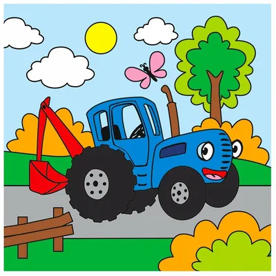 Фигура (42''/107 см) Синий трактор 1 шт - купить оптом в интернет-магазине  Праздникмастер
