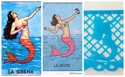 Lotería Mexicana - La Sirena - High resolution image. Illustration about  mexicana, attractive, high, haired, … | Illustration, Cool art drawings,  Image illustration