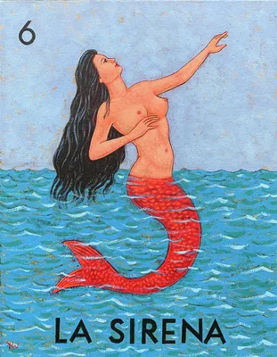 La Sirena Loteria Art Print by phantastique | Society6