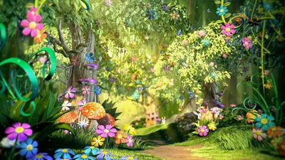 Сказочный лес» — обои для всех, кто верит в волшебство. Обои на заказ -  печать бесшовных дизайнерских обоев для стен по своему рисунку