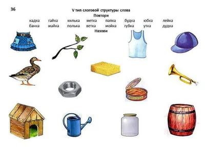 Упражнения для формирования первого типа слоговой структуры слова. Блог  Лого-Эксперт